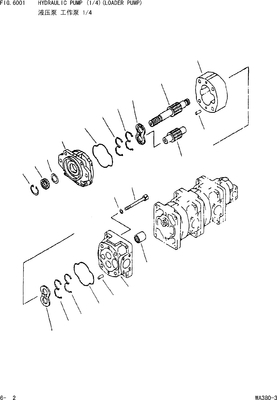 705-55-34190 van de het Toestelpomp van KOMATSU het Wielladers WA380 SAL80+36+50+22