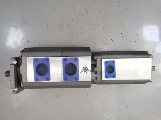 4 Stage Hydraulische tandwielpomp 80+80+40+8 Hoogwaardige ijzer- en aluminiumlegeringsmaterialen Verscheidenheid voor bouwmachines Fabrieksvoorraad Hydraulische onderdelen