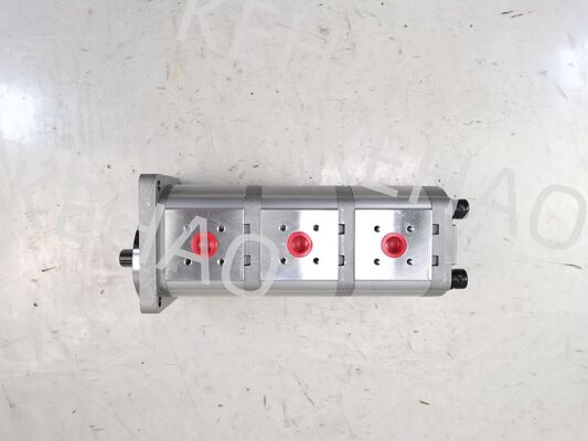 3-traps hydraulische tandwielpomp 307012-8160 (14+14+14) Hoge kwaliteit IJzer en aluminium legering materialen Bereik voor Bouwmachines Fabriekslevering Hydraulische reserveonderdelen