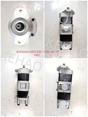 Hydraulische tandwielpomp onderdeelnummer KFP3250+50CFESE ((234-60-72100) tandwielpomp van hoge kwaliteit voor zware machines Hoogdruk Industrieel tandwielpomp