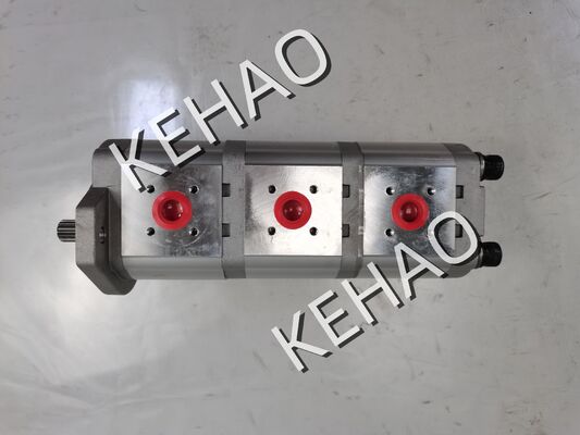 Factory Supply Hydraulic Gear Pump KRP4-13.2+13.2+11.2CC-10T-R Iron and Aluminum alloy materials Oil Transfer Pump OEM ODM with One Year Warranty