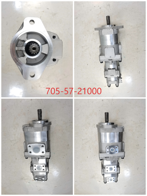 Komatsu Gear Pump 705-57-21000 Oliepomp Gegote ijzer Aluminiumlegeringsmaterialen Pomp 150 bar-250 bar Druk Hydraulische onderdelen voor bouwmachines