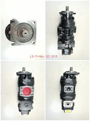 Kawasaki Hydraulische tandwielpomp L3-71+56+(2)22 Hydraulische onderdelen Gegooid ijzer Aluminiumlegering Olie tandwielpomp voor wielladers Machinery ISO9001 gecertificeerd