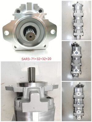 Komatsu Gear Pump 4-stage Hydraulische pomp SAR3-71+32+32+20 Gegote ijzer Aluminium legeringsmaterialenl Hoogdrukpomp Hydraulische onderdelen voor laadmachines Een jaar garantie