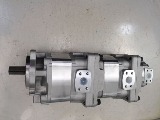 Hydraulische tandwielpomp Komatsu-pomp SAR3-90+90+(1)20 Hydraulische motor Gegooid ijzer Aluminiumlegering Oliepomp Zware machines Energiebron Hydraulische reserveonderdelen Certificering