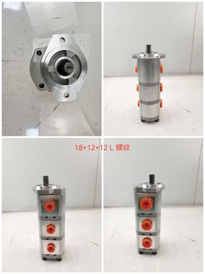 Excavator Hydraulic Gear Pump Flow 18CC Thread Cast Iron and Aluminum alloy Oil Transfer Pump Heavy Machinery Repair Hydraulic Parts OEM ODM Factory Supply
