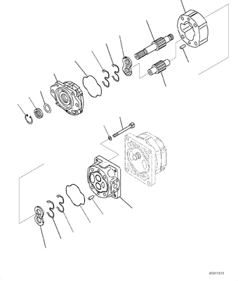 De Pomp Assy D155A D155AX HM400 van SAR100 705-22-40160 KOMATSU
