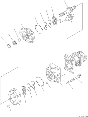 705-56-34630 het Toestelpomp HD465 HD605 van SAR80+80+6 KOMATSU