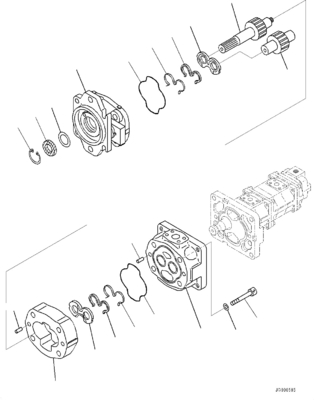 705-56-36051 705-18-03620 Hydraulische Pompsar90+32+ Sb 18+12 Voorwa320 WA320PZ